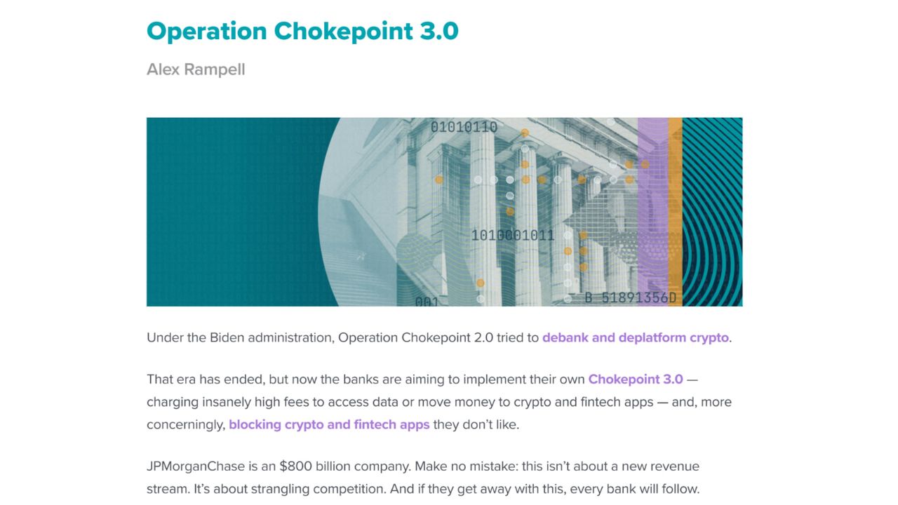 Chiến dịch Chokepoint 3.0 của Alex Rampell