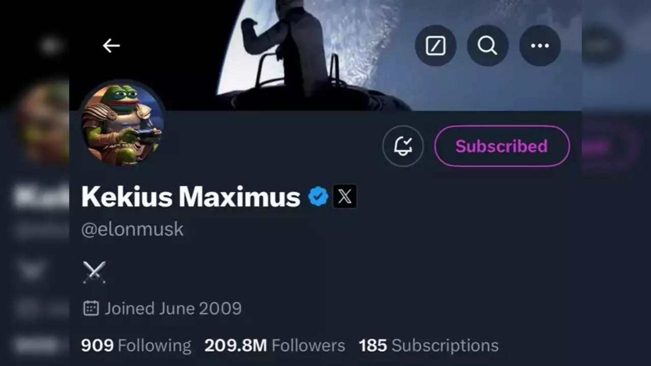 Elon Musk đổi tên X thành Kekius Maximus