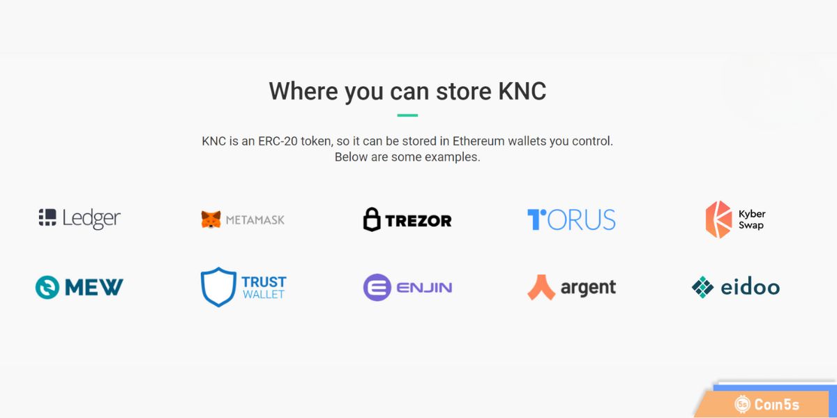 Các ví lưu trữ KNC coin